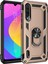 Xiaomi Mi A3 Kılıf Selfie Yüzüklü Tutuculu Iki Katmanlı Koruyucu VGA Gold 1