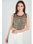 Bluz - Ön Fileli Arka Fermuarlı Payet Kısa Bluz | BLZ31450 Gold 1