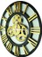 KAYRA TASARIM AHŞAP DUVAR SAATİ ANTİK GOLD ROMA 50cm 3
