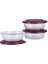 Kristalin Kase ( 3 x 275 ml ) Bordo Kapak 1