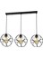 AV-65196-3Y-BSY Siyah Boyalı Modern Avize E27 Metal Cam 85 x 25 cm 1