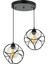 AV-65196-2T-BSY Siyah Boyalı Modern Avize E27 Metal Cam 50 cm 1