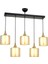 AV-65233-5Y-BSY-B Siyah Boyalı Modern Avize E27 Metal Cam 75x14cm 1