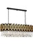 AV-60198-BSY100X35 Eskitme/Siyah Boyalı Modern Avize E14 Metal Cam Kristal 100x35cm 1