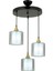 AV-65233-3T-BSY-F Siyah Boyalı Modern Avize E27 Metal Cam 40cm 1
