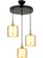 AV-65233-3T-BSY-B Siyah Boyalı Modern Avize E27 Metal Cam 40cm 1