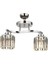 AV-65231-2K Krom Kaplama Modern Avize E27 Metal Kristal 46x17cm 1