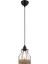 AV-1584-1K-BSY Siyah Boyalı Modern Avize E27 Metal Jüt Halat 15cm 1