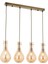 AV-60092-4EY Eskitme Kaplama Modern Avize E14 Metal Cam 80x15cm 1