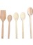 Ahşap Tahta 4 Kaşık 1 Spatula 1