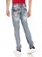 CD612 Açık Mavi Kırmızı Cep Detay Straight Fit Erkek Jeans 4