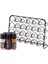 Teknotel Metal 24'lü Tuzluk Baharatlık Organizer Stand Mat Siyah MG029 2