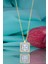 Gümüş Kolye Original Swarovskı Kare Taşlı Fantezi Altın Kaplama Kadın Kolye 1