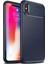 Apple iPhone Xs Max Karbon Desenli Negro Silikon Kılıf Lacivert 2