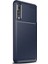 Huawei P20 Pro Karbon Desenli Negro Silikon Kılıf Lacivert 1