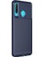 Huawei P30 Lite Karbon Desenli Negro Silikon Kılıf Lacivert 1