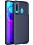 Huawei P30 Lite Karbon Desenli Negro Silikon Kılıf Lacivert 2