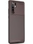 Huawei P30 Pro Karbon Desenli Negro Silikon Kılıf Kahverengi 1