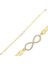 Sembol Gold Sonsuzluk Altın Bileklik Ezme Zincir 18-22 cm 1