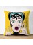 Çift Taraflı Pop Art Resimli Dijital Baskılı Dekoratif Süet Yastık Kırlent Kılıfı 1