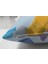 Çift Taraflı Mavi Zeminli Origami Sanatı Dijital Baskılı Modern Süet Yastık Kılıfı 3