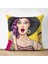 Çift Taraflı Pop Art Resimli Dijital Baskılı Dekoratif Süet Yastık Kırlent Kılıfı 1