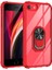 - Apple iPhone 8 - Kılıf Yüzüklü Arkası Şeffaf Koruyucu Mola Kapak - Kırmızı 1