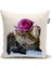 Kedi Desenli 3D Baskılı Dekoratif Kırlent Kılıfı 1
