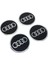 Audi Alüminyum Yapıştırma Jant Göbeği Siyah 4'lü 60MM 1