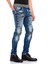 CD551 Dizleri Fermuarlı Sokak Modası Skinny Erkek Kot Pantolon 3