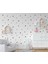 3-4-5 cm Mat Gri Kenarları Oval Yıldızlar Duvar Sticker 100 Adet 1