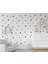 3-4-5 cm Mat Siyah Kenarları Oval Yıldızlar Duvar Sticker 100 Adet 1