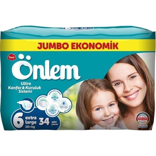 Önlem Çocuk Bezi Jumbo 6 Extra Large 34�lü+ Önlem Çocuk Fiyatı
