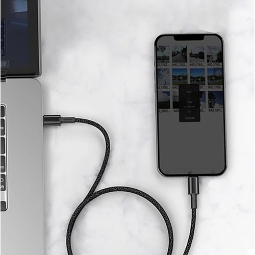 Baseus PD 20W USB-C to Lightning Şarj Kablosu 1 mt Siyah Apple Uyumlu Dayanıklı Kablo-CATLWJ-01