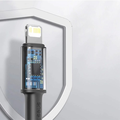 Baseus PD 20W USB-C to Lightning Şarj Kablosu 1 mt Siyah Apple Uyumlu Dayanıklı Kablo-CATLWJ-01