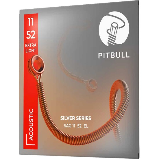 Pitbull Strings Silver Series Sag 11-52 El Takım Tel Akustik Gitar Teli 011-052