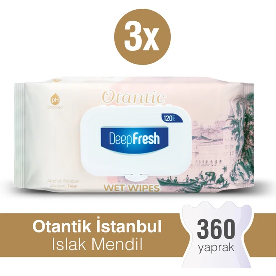 Deep Fresh Otantik Islak Mendil İstanbul 3 x 120 Yaprak