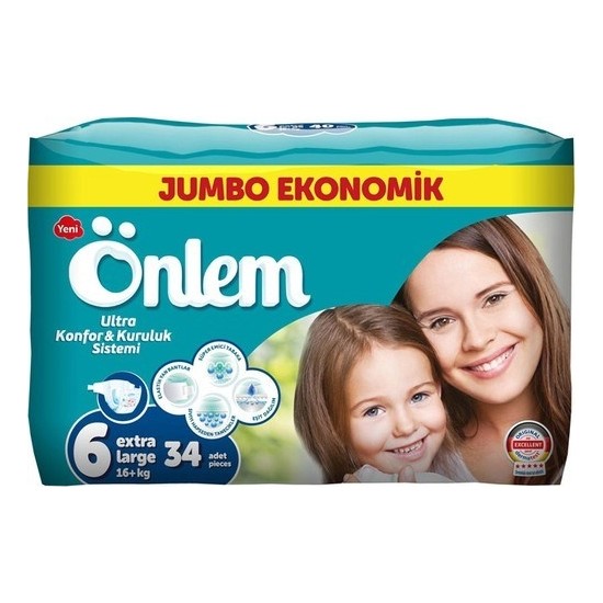 Önlem Çocuk Bezi Jumbo 6 Extra Large 34�lü+ Önlem Çocuk Fiyatı Önlem Çocuk Bezi Jumbo 6 Extra Large 34�lü+ Önlem Çocuk Fiyatı