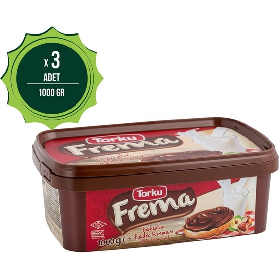 Torku Frema Kakaolu Fındık Kreması 1 Kg X3