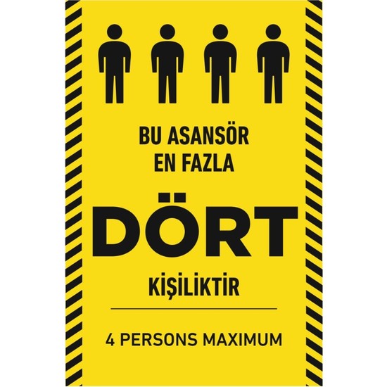 Orajet Sosyal Mesafe Bu Asansör En Fazla Dört Kişiliktir