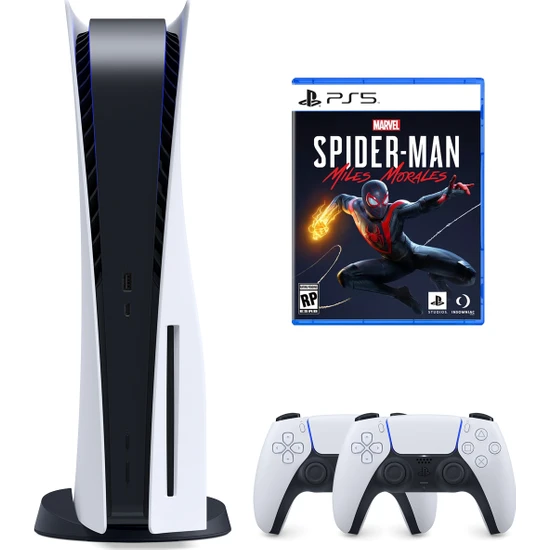 Sony Playstation 5 Eurasia Garantili + 2.Dualsense + Marvel Spider-Man + Miles Morales