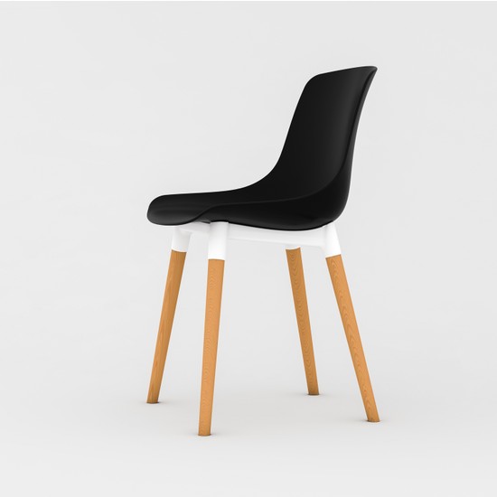 Sf Sandalye Fabrikası Shell Eames Sandalye Düz Siyah Fiyatı