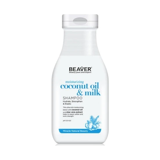 Beaver Coconut Oil&Milk Shampoo Hindistan Cevizi Yağlı ve Sütlü Şampuan 350 ml