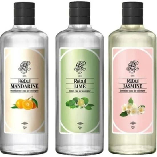 Rebul Kolonya 3'lü Set Lime-Jasmine-Mandarine 270 ml