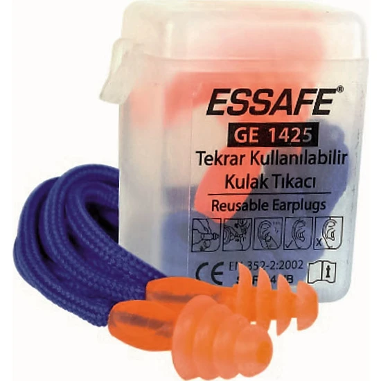 Essafe GE-1425 Kordonlu Kulak Tıkacı 100 Adet
