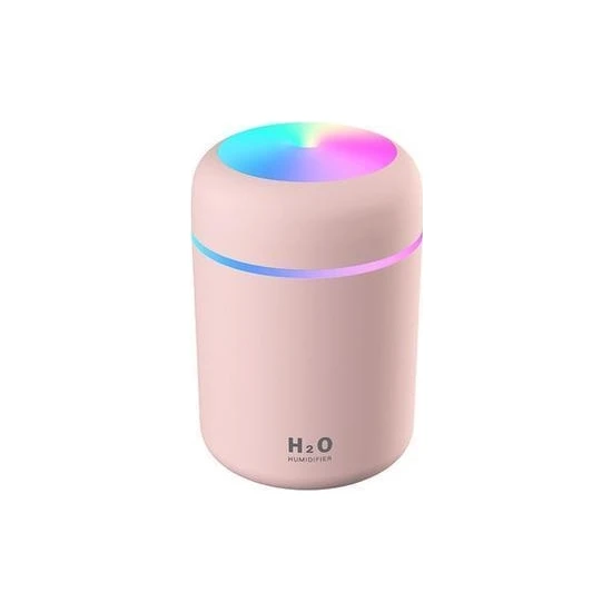 DEMİRKOL LED Işıklı Mini Ortam Oda Hava Nemlendirici ve Taşınabilir Buhar Makinesi H2O Humidifier