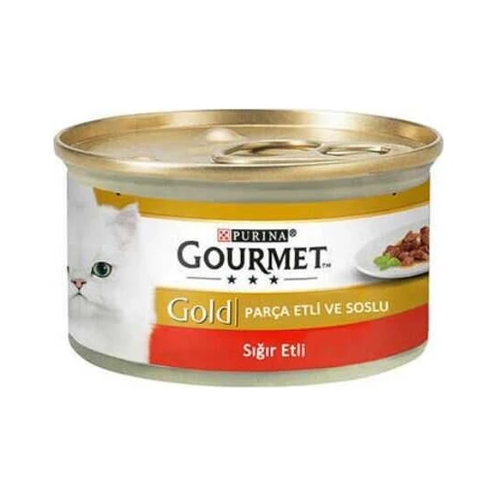 Gourmet Gold Parça Etli Sığır Etli Kedi Konservesi 85GR