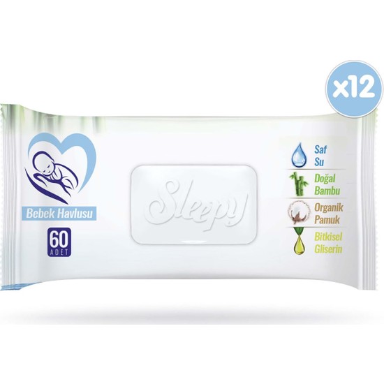 Sleepy Natural Bebek Havlusu 60�lı x 12 Fiyatı Taksit Seçenekleri