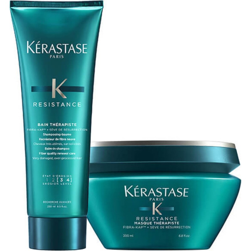 Kerastase Resistance Bain Therapiste Şampuan 250 ml + Resistance Masque Therapiste Saç Maskesi 200 ml
