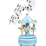 MUJGAN Atlı Karınca Müzik Kutusu Mavi
